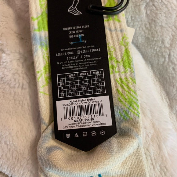 - The Grinch kids stance crew socks nwt large 3-5.5 nwt - Picture 5 of 6